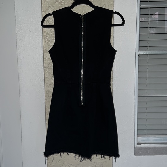 Black Denim Alexander Wang Sleeveless Zipperback Dress - Picture 2 of 5